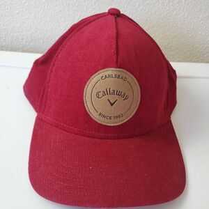 2019 Callaway Carlsbad Red Corduroy Adjustable Snap Back Hat